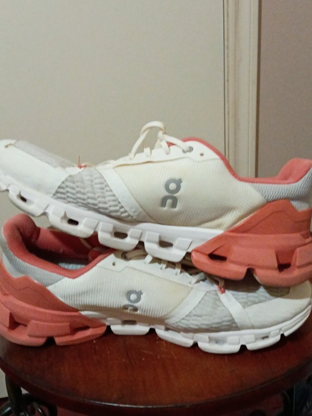 On Cloudflyer Women Running Shoes CloudTec White Coral 21.99626 Size 9.5 - Picture 14 of 14